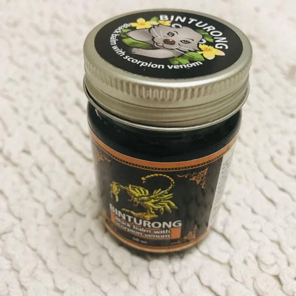Binturong Black balm with scorpion venom (Черный бальзам с ядом скорпиона) — фото из отзыва «От усталости и снятия мышечных зажимов» (1 из 2)