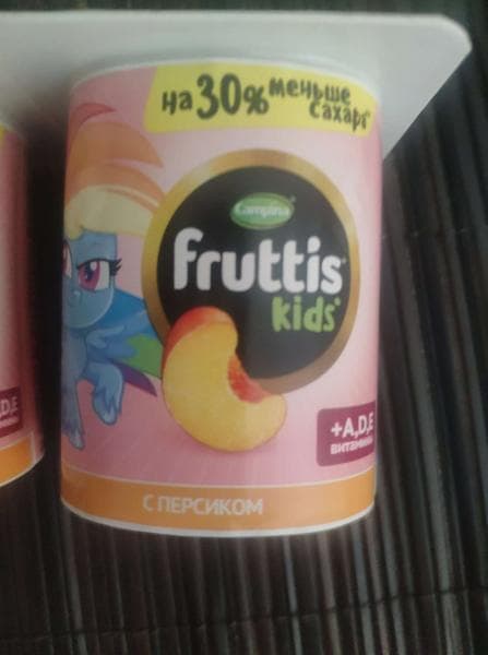Fruttis Kids 2% 110 г персик — фото из отзыва «Fruttis Kids персиковый –детский йогурт, который нравится и » (4 из 6)