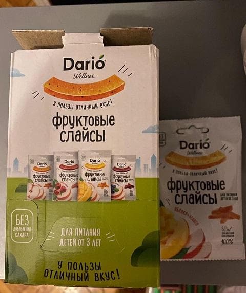 Фруктовые слайсы  Dario Wellness — фото из отзыва «Полезные сладости для худеющих.» (1 из 5)