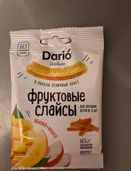 Фруктовые слайсы  Dario Wellness — фото из отзыва «Полезные сладости для худеющих.» (2 из 5)