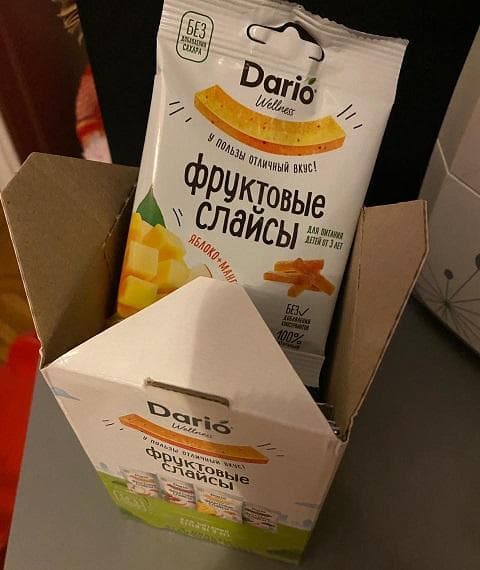 Фруктовые слайсы  Dario Wellness — фото из отзыва «Полезные сладости для худеющих.» (3 из 5)