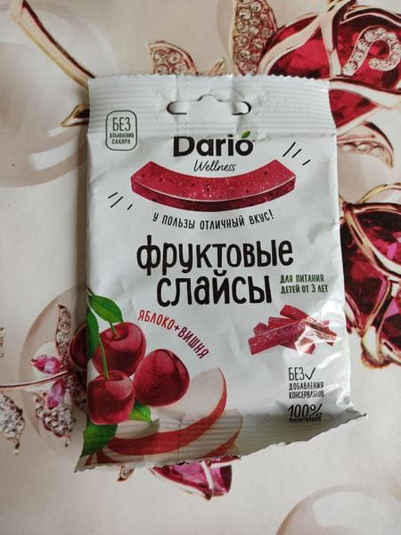 Фруктовые слайсы  Dario Wellness — фото из отзыва «Действительно полезная сладость.»