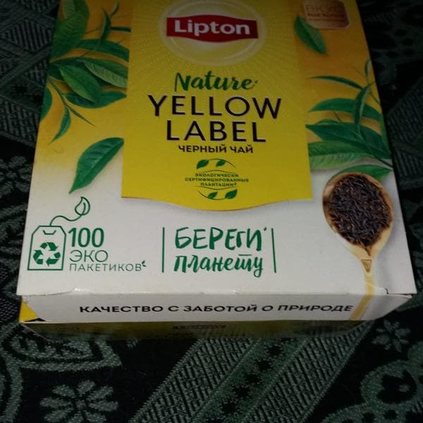 LIPTON Nature YELLOW LABEL — фото из отзыва «Хороший чай в экологических пакетиках.»