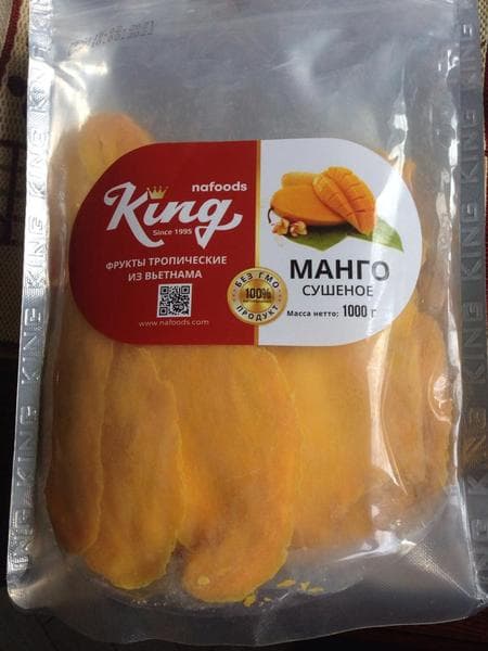 Манго сушеное King — фото из отзыва «Очень полезный полностью натуральный и вкусный продукт без с»