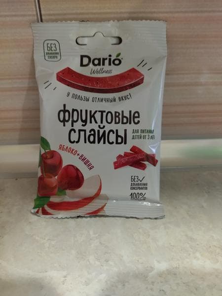 Фруктовые слайсы  Dario Wellness — фото из отзыва «Мои безвредные сладости от Dario.» (2 из 5)