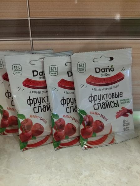 Фруктовые слайсы  Dario Wellness — фото из отзыва «Мои безвредные сладости от Dario.» (4 из 5)