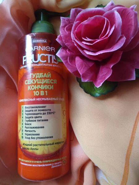 Крем для волос Garnier Fructis 10 в 1 — фото из отзыва «Спасение для секущихся волос»