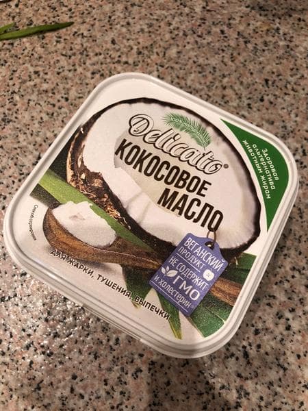 Кокосовое масло "Delicato" — фото из отзыва «Всё очень вкусно и натурально»