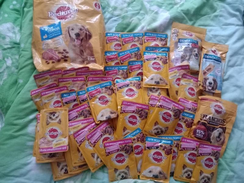 Запас кормов Pedigree на 2 недели — фото из отзыва «Лучший выбор для моего песика)»