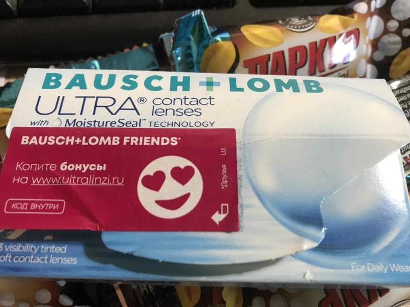 Линзы Bausch+Lomb ULTRA — фото из отзыва «Правильно подобранные линзы - залог хорошего зрения и отличн»