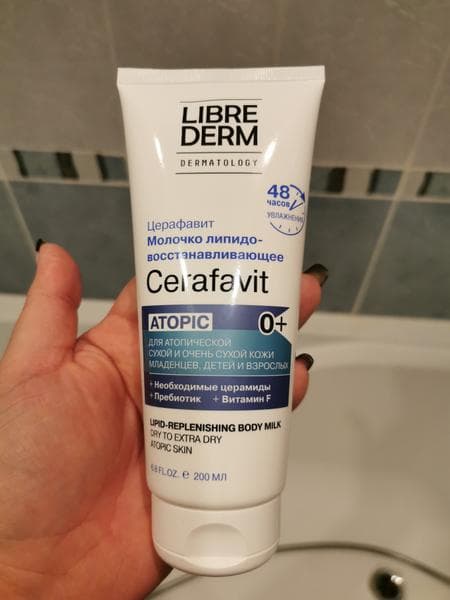 Молочко LIBREDERM CERAFAVIT липидовосстанавливающее с церамидами и пребиотиком — фото из отзыва «Молочко липидовосстанавливающее Церафавит Либридерм - мое сп» (1 из 3)