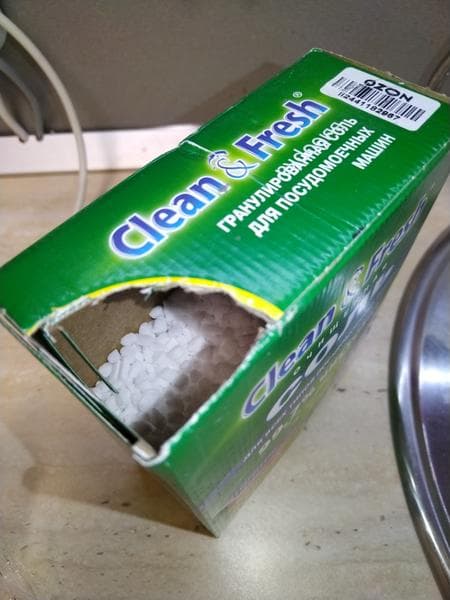 Соль Clean&Fresh для посудомоечных машин — фото из отзыва «Отличная соль за бюджетную цену» (4 из 4)
