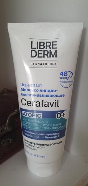 Молочко LIBREDERM CERAFAVIT липидовосстанавливающее с церамидами и пребиотиком — фото из отзыва «Средство без отдушек для восстановления сухой кожи» (1 из 3)