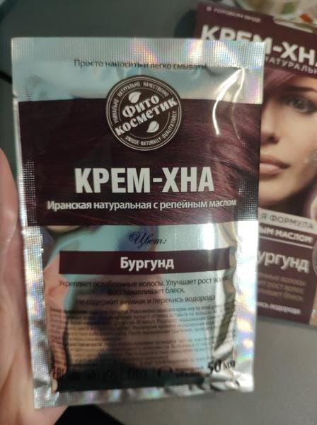 Крем-хна Фитокосметик  — фото из отзыва «Дочка довольна, я не переживаю»