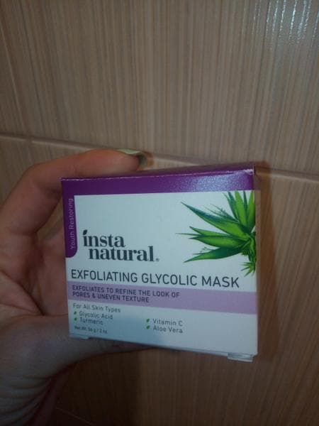 Маска для лица Insta Natural Exfoliating Glycolic — фото из отзыва «Гликолевая кислота ощущается на действии.»