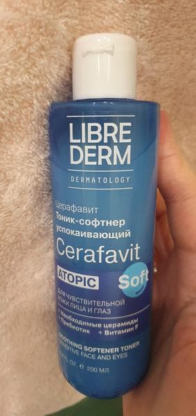 Успокаивающий тоник-софтнер Librederm Cerafavit — фото из отзыва «Тоник-софтнер Cerafavit Librederm отличный тоник для сухой к» (4 из 4)