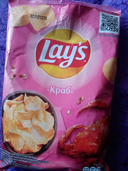 Чипсы "Lays", со вкусом краба — фото из отзыва «Вкусные чипсы.» (2 из 2)