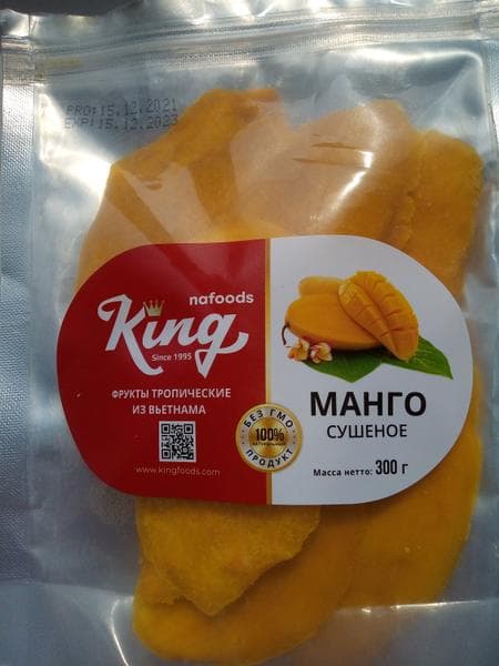 Манго сушеное King — фото из отзыва «Очень вкусно, натурально и полезно.»