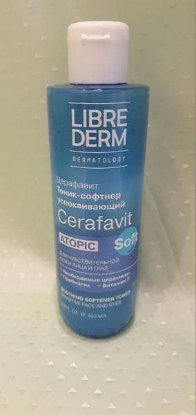 Успокаивающий тоник-софтнер Librederm Cerafavit — фото из отзыва «Тоник Librederm Cerafavit для ухода за атопической, склонной» (1 из 4)