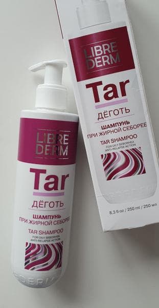Шампунь для волос "ДЕГОТЬ" Librederm  — фото из отзыва «Шампунь Деготь Либридерм эффективен против перхоти.»