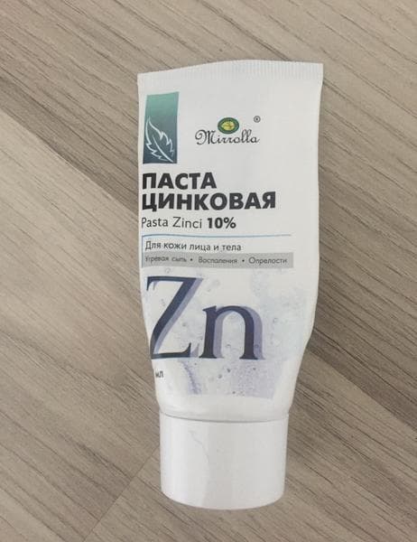 ЦИНКОВАЯ ПАСТА «МИРРОЛЛА» — фото из отзыва «Проверенное средство в новом формате. Чем паста с цинком отл» (1 из 2)
