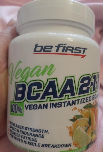 Be First BCAA 2:1:1 VEGAN instantized powder 200 г — фото из отзыва «Теперь и для веганов есть аминка, причём очень хорошего каче»