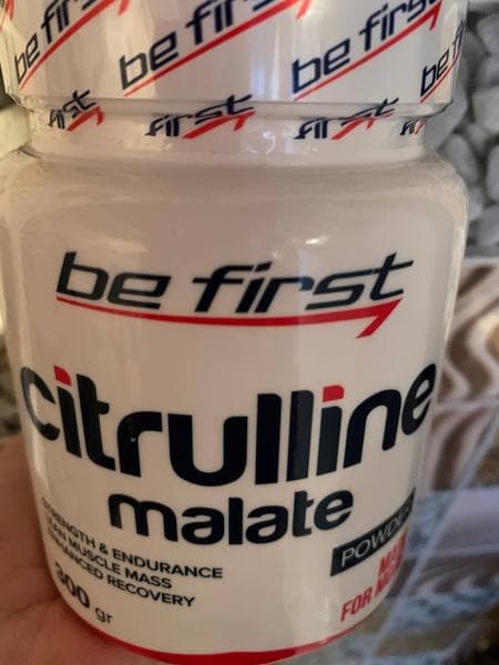 Be First Цитруллин Citrulline Malate Powder 300 гр — фото из отзыва «У мужа брала сначала иногда, потом стала пить постоянно»