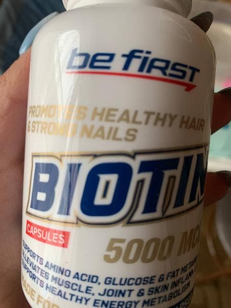 Be First Biotin (биотин) 60 капсул — фото из отзыва «Эффект на лицо»