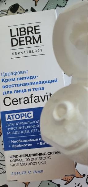 CERAFAVIT КРЕМ ЛИПИДОВОССТАНАВЛИВАЮЩИЙ Либридерм с церамидами и пребиотиком — фото из отзыва «Крем Церафавит - лучшее решение для сухой кожи» (3 из 4)