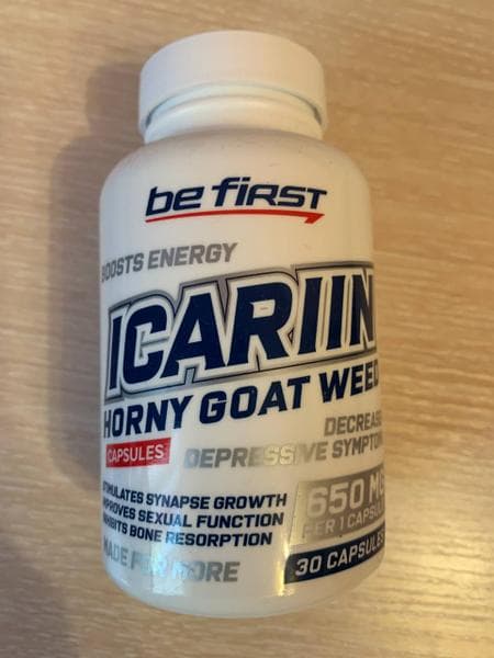 Be First Icariin (икариин) 30 капсул — фото из отзыва «После перелома принимал»
