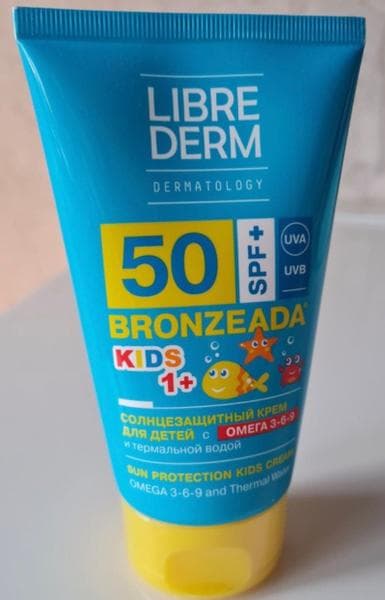 BRONZEADA/ БРОНЗИАДА Солнцезащитный крем для детей LIBREDERM  — фото из отзыва «Крем от солнца BRONZEADA LIBREDERM» (1 из 2)