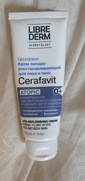 CERAFAVIT КРЕМ ЛИПИДОВОССТАНАВЛИВАЮЩИЙ Либридерм с церамидами и пребиотиком — фото из отзыва «Крем Церафавит от Либридерм при пересушенной и атопической к» (1 из 2)