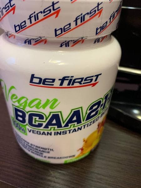 Be First BCAA 2:1:1 VEGAN instantized powder 200 г — фото из отзыва «Жена любит бцаа для веганов»