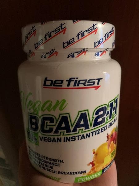 Be First BCAA 2:1:1 VEGAN instantized powder 200 г — фото из отзыва «Такой же и как не веган»