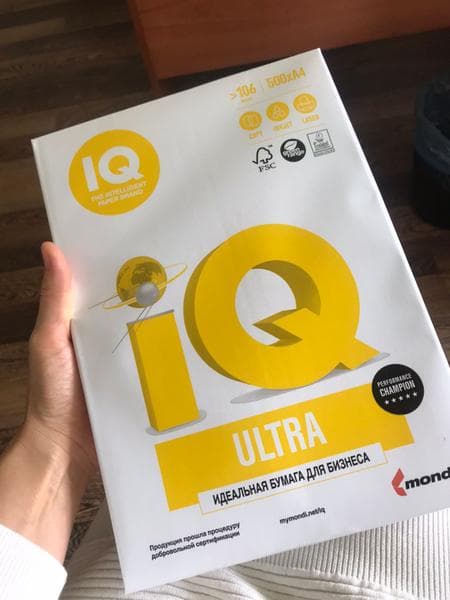 Офисная бумага iQ ULTRA — фото из отзыва «Очень качественная бумага» (1 из 2)