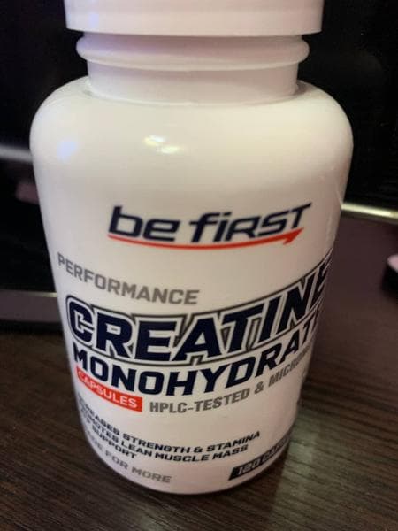 Be First Креатин Creatine Monohydrate Capsules 120 — фото из отзыва «Отличное питание, пампинг и рост мускулатуры»