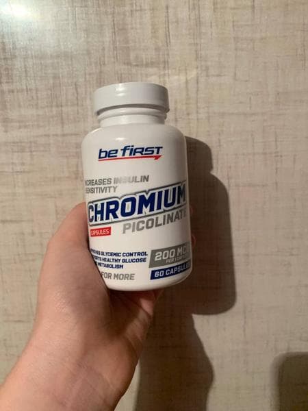 Be First Chromium Picolinate, 60 капсул — фото из отзыва «Уменьшился аппетит»