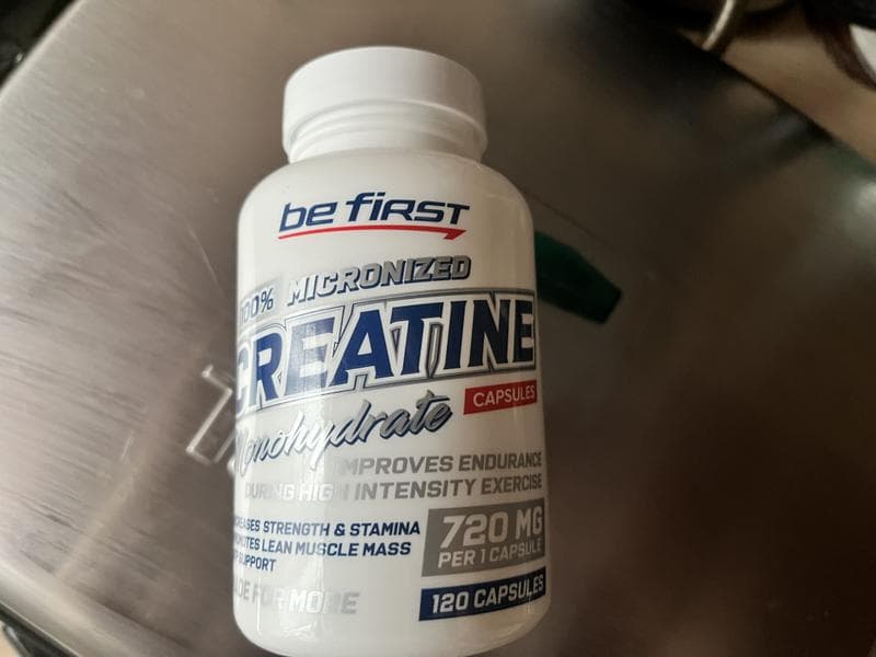Be First Креатин Creatine Monohydrate Capsules 120 — фото из отзыва «По решению тренера начал пить»