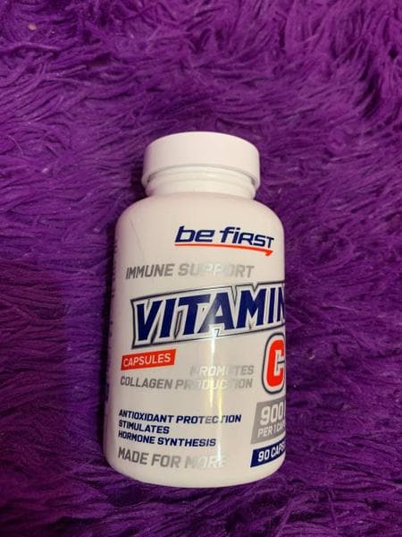 Be First Vitamin C, 90 капсул — фото из отзыва «Поднимаю гемоглобин и принимаю витамин С для лучшего его усв»