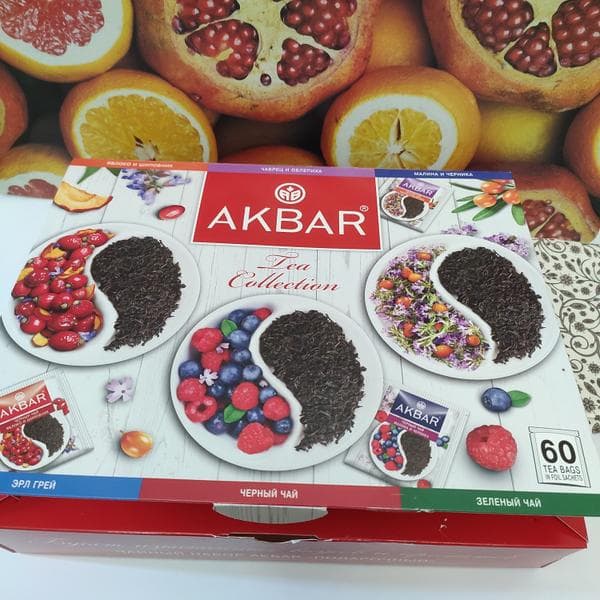 Akbar Tea Collection подарочный набор чая — фото из отзыва «Ароматное чайное ассорти» (2 из 2)