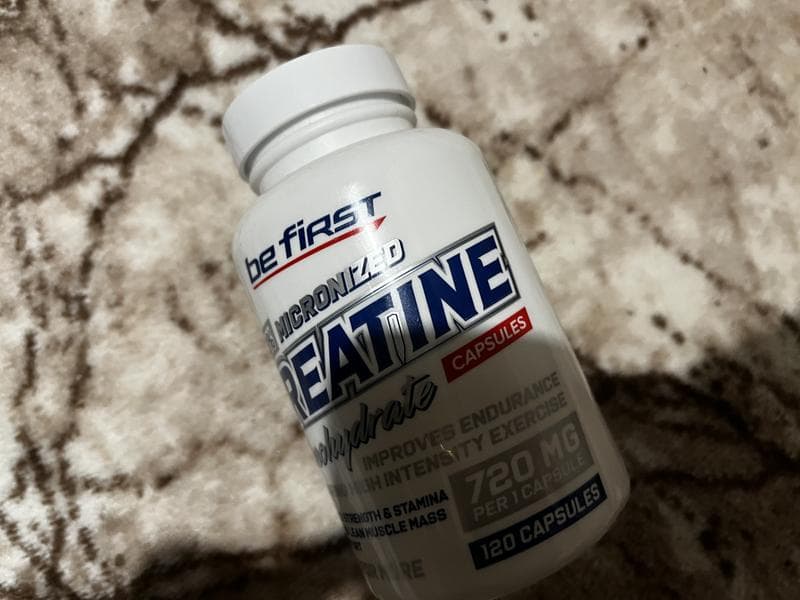Be First Креатин Creatine Monohydrate Capsules 120 — фото из отзыва «Хорошее действие в плане повышения своих же показателей»