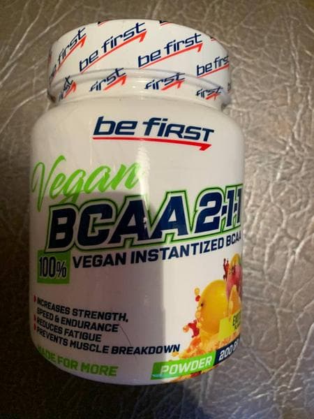 Be First BCAA 2:1:1 VEGAN instantized powder 200 г — фото из отзыва «Попробую жизнь вегана»
