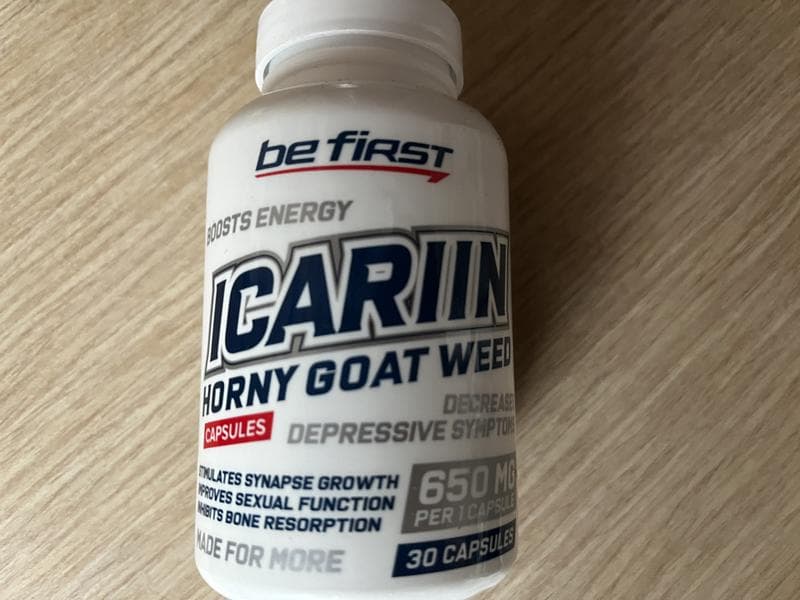 Be First Icariin (икариин) 30 капсул — фото из отзыва «Мягкое действие, хороший состав»
