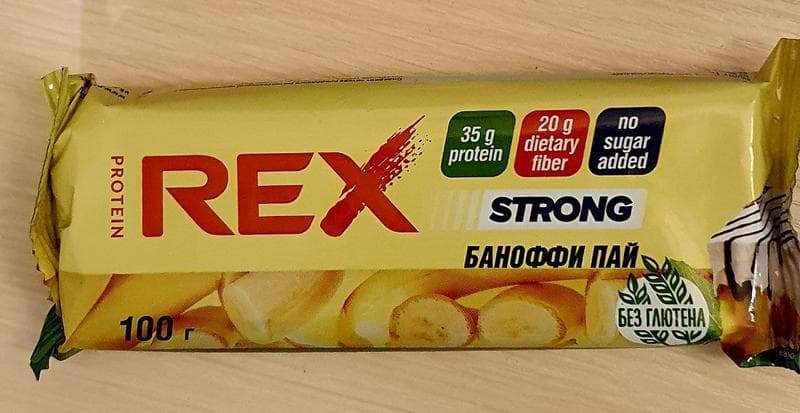 Батончик Protein Rex Strong — фото из отзыва «Протеиновый батончик Баноффи пай от ProteinRex» (3 из 3)