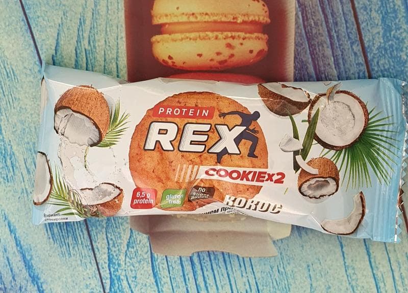 Протеиновое печенье ProteinRex "Кокос" COOKIE — фото из отзыва «Вкусный и полезный перекус от ProteinRex» (1 из 3)