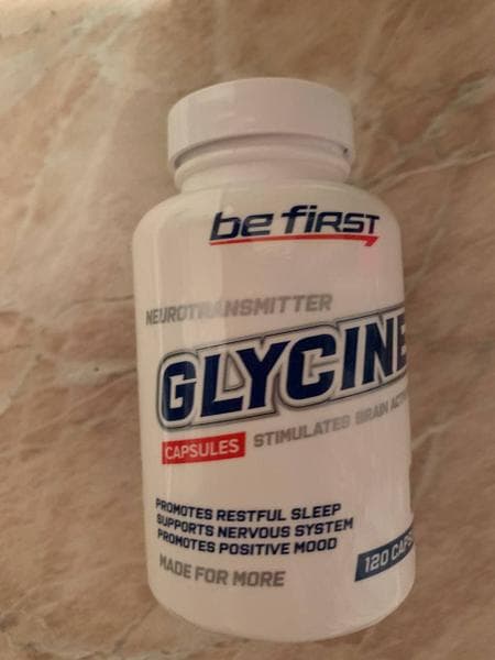 Be First Glycine (глицин) 120 капсул — фото из отзыва «Успокоительное и ноотропное действие»