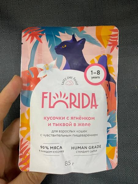 Florida, паучи для кошек — фото из отзыва «Отличный состав, доступная цена.»