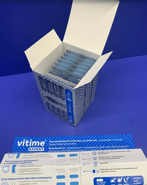 Комплекс VITime Expert  Men's Force — фото из отзыва «Хорошие витамины для улучшения сексуальной жизни мужчин)»