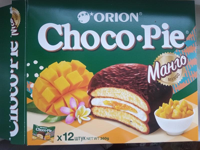 Пирожное Orion Choco Pie "Mango" — фото из отзыва «Мягкий и душистый»