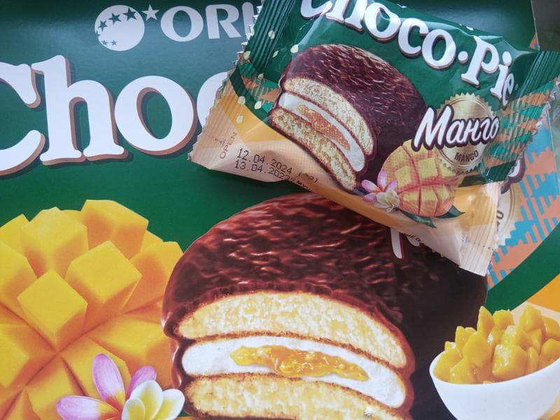 Пирожное Orion Choco Pie "Mango" — фото из отзыва «Мягкий и душистый»
